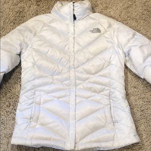Small white North Face Puffer